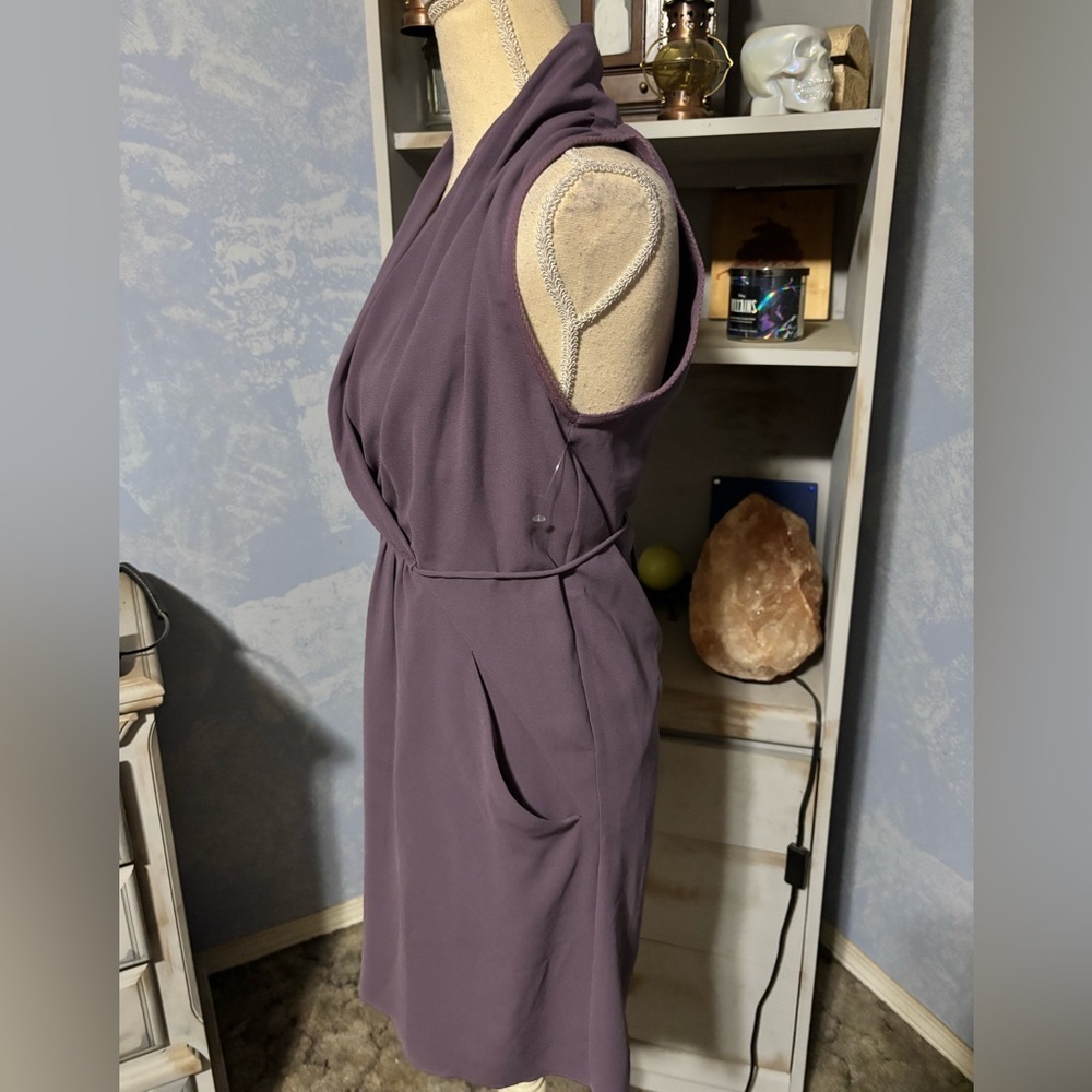 Wilfred purple faux wrap Mini Dress pockets xxs - Picture 9 of 15